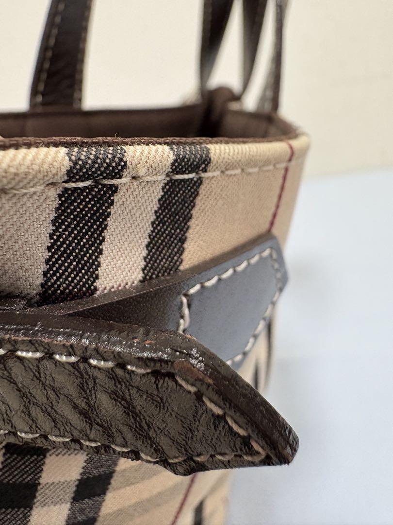 BURBERRY ブルーレーベル ノバチェック柄 トートハンドバッグ