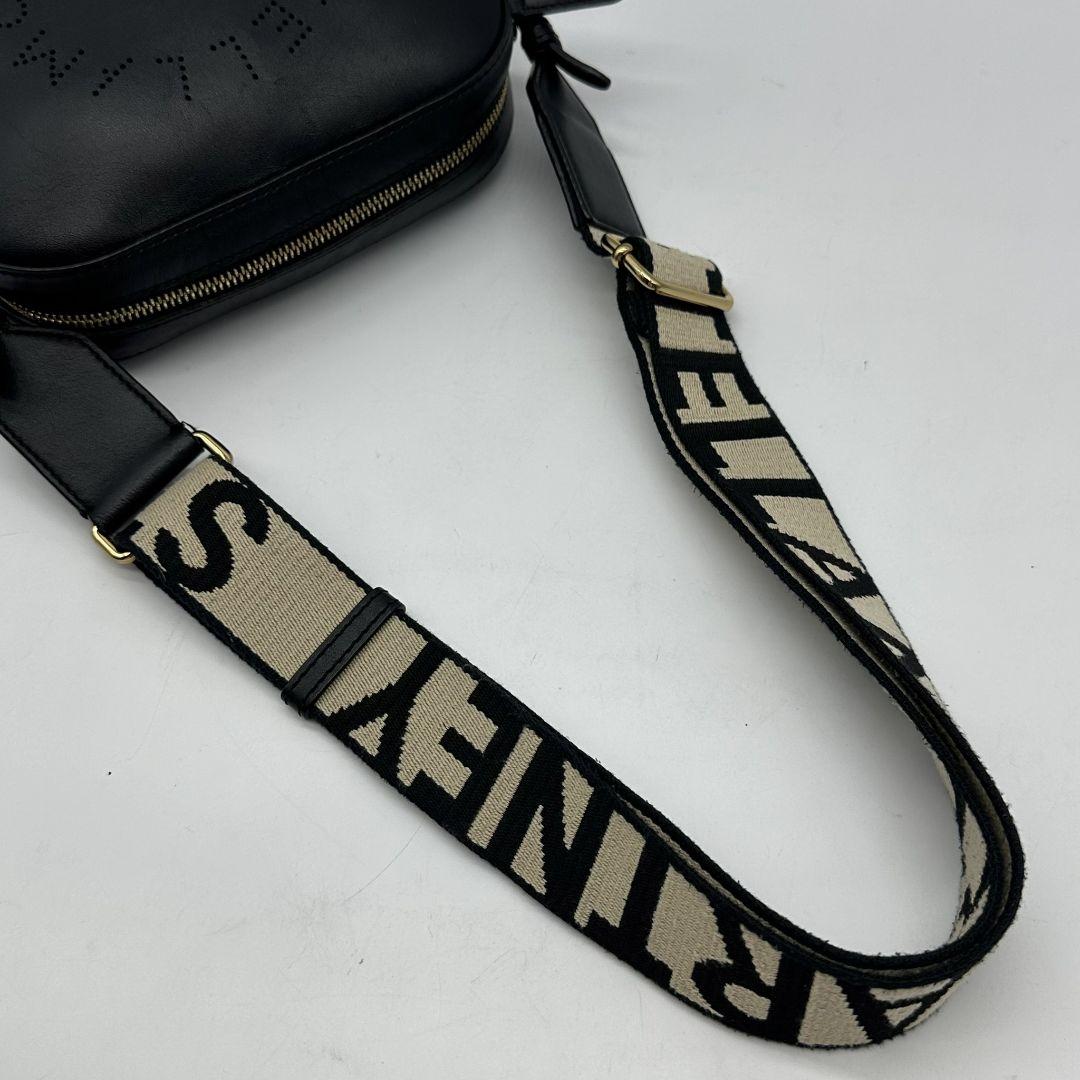 美品☆STELLA McCARTNEY ショルダーバッグ サークルロゴ ブラック