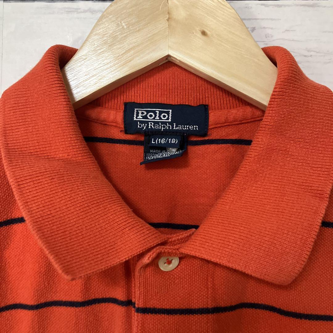 Polo by Ralph Lauren オレンジ ポロシャツ L POLO RALPH LAUREN - 90s ポロラルフローレン ポロシャツ