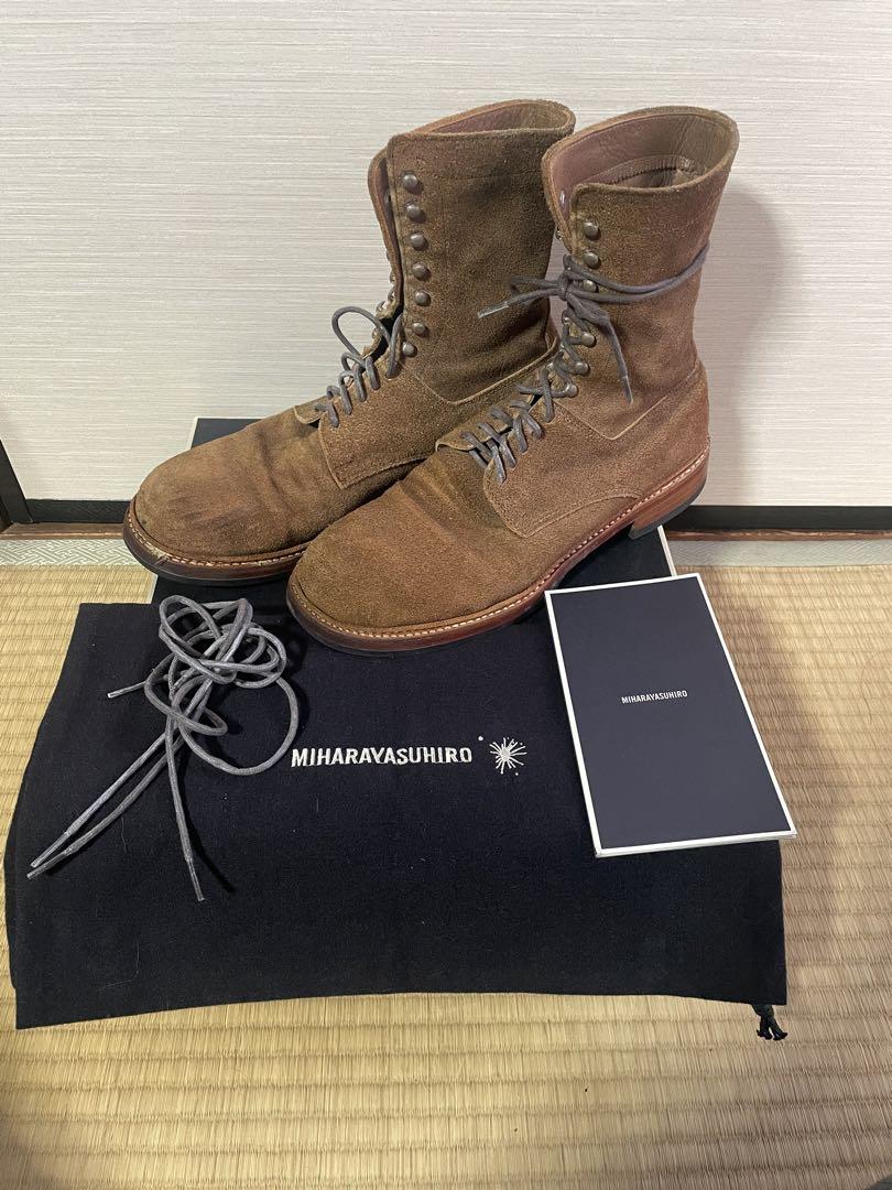 安価 MIHARA YASUHIROレースアップブーツ スエード ミハラヤスヒロ 靴