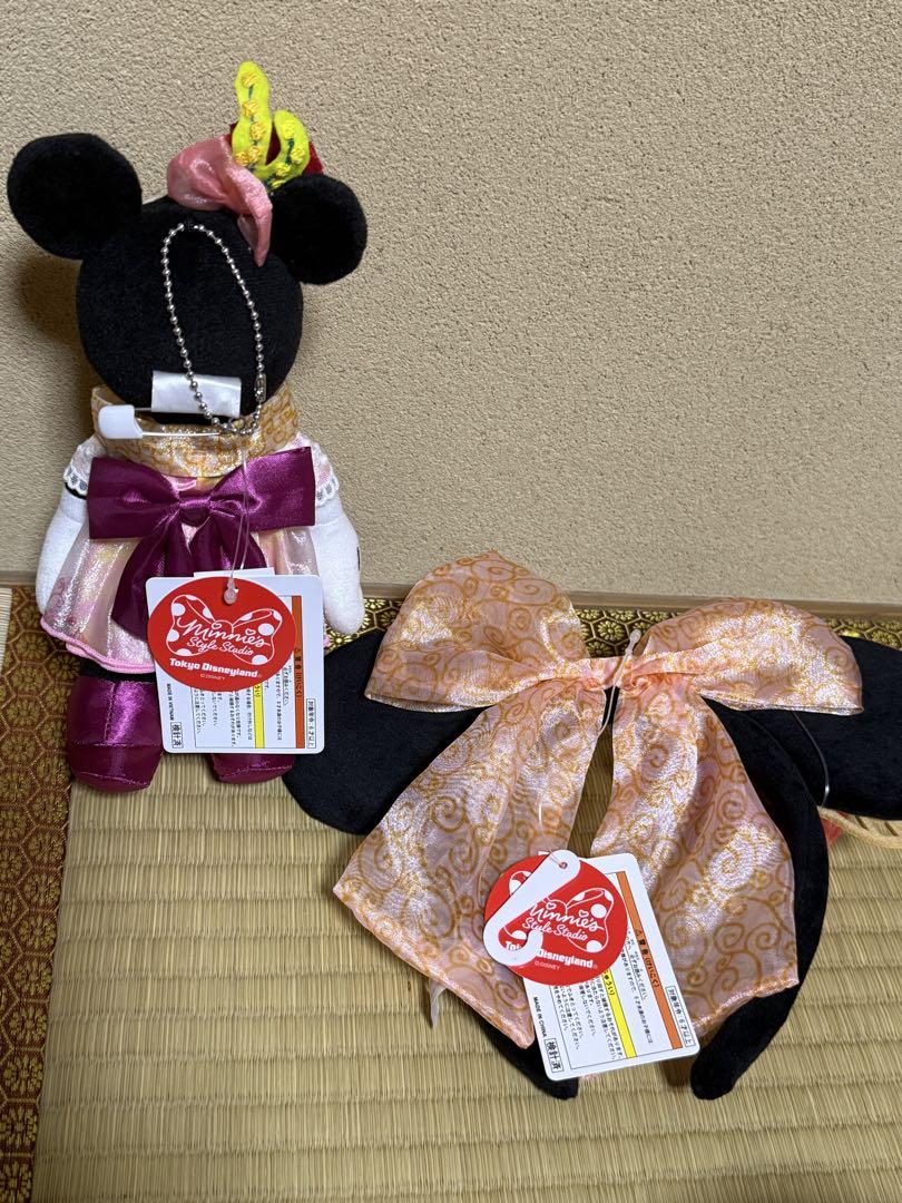 ミニーのスタイルスタジオ　春　ぬいぐるみバッジ　カチューシャ　新品タグ付き