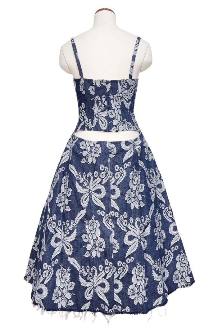 ジュンヤワタナベ コムデギャルソン デニム ワンピース 花柄 2019ss