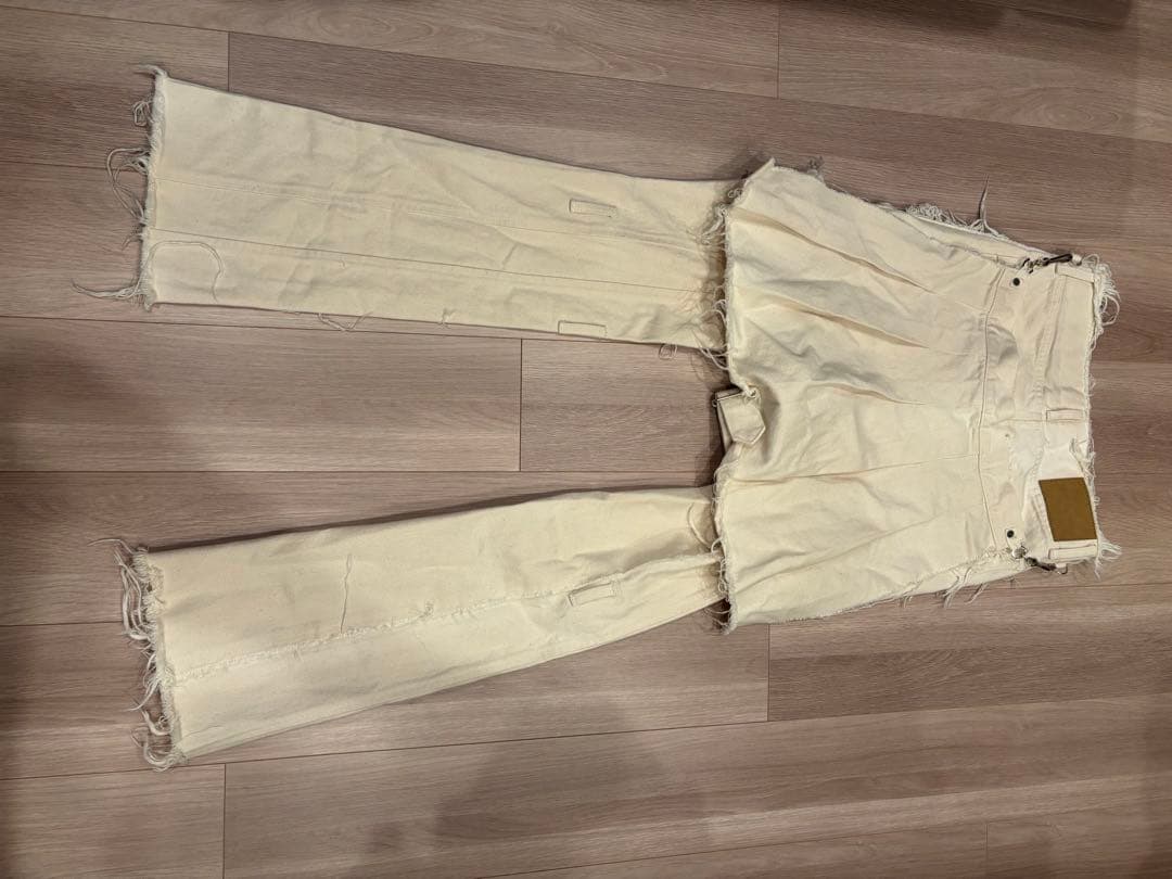 Leg Cutout Bondage Denim Skirt