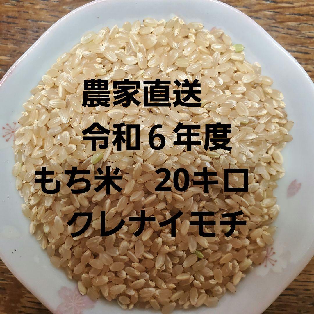 農家直送 令和6年度もち米 20キロ クレナイモチ
