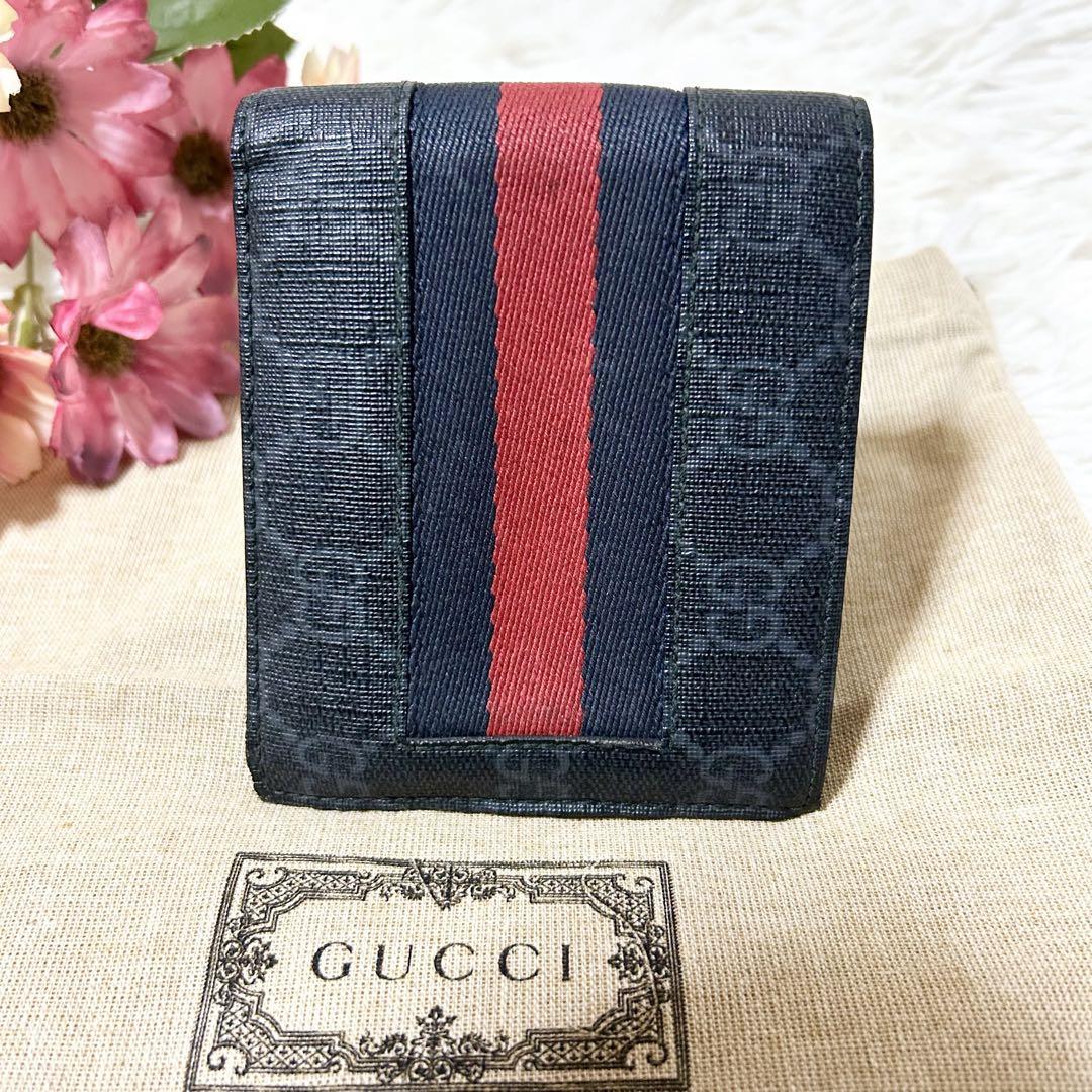 GUCCI グッチ GG スプリーム ニューウェブ シェリーライン 折り