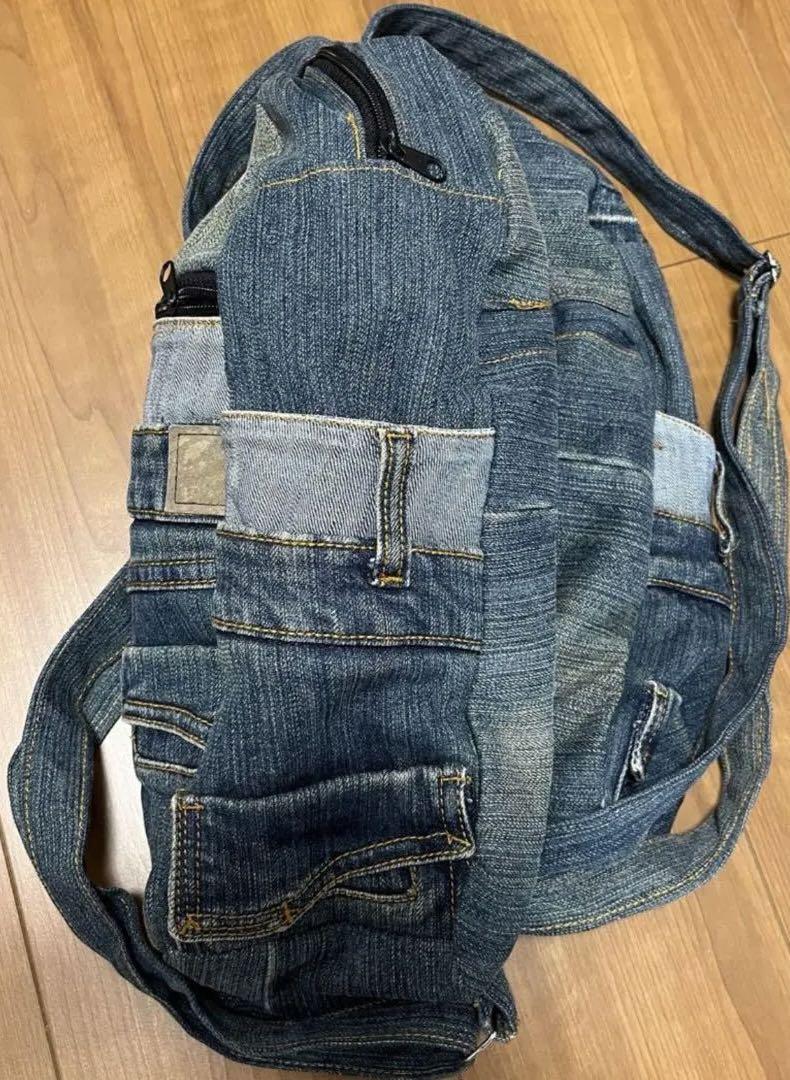 ＮＹ　リメイクデニム　リュック　ハンドメイド 0_f96060a4e82c94df251d8b2139ad