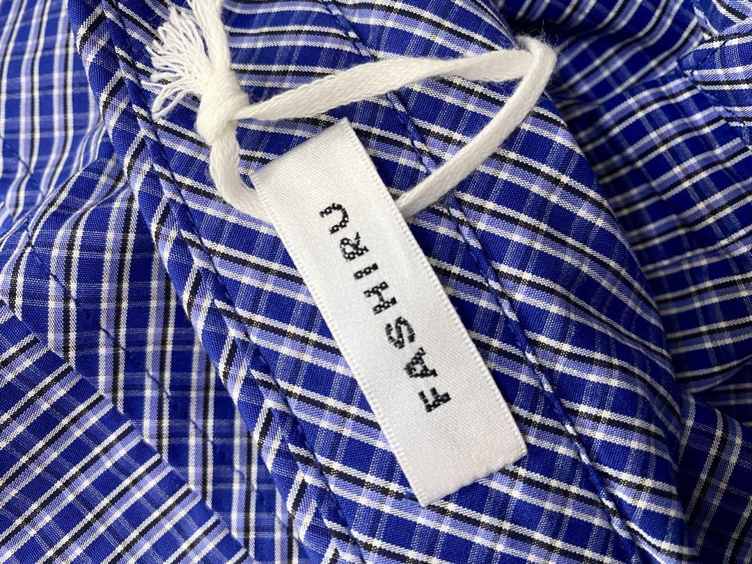 新品タグ付き fashiru bias pocket check shirt