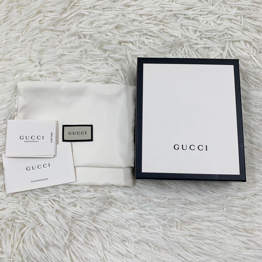 【✨美品✨】 グッチ インターロッキング 二つ折り財布 グリーン 画像10