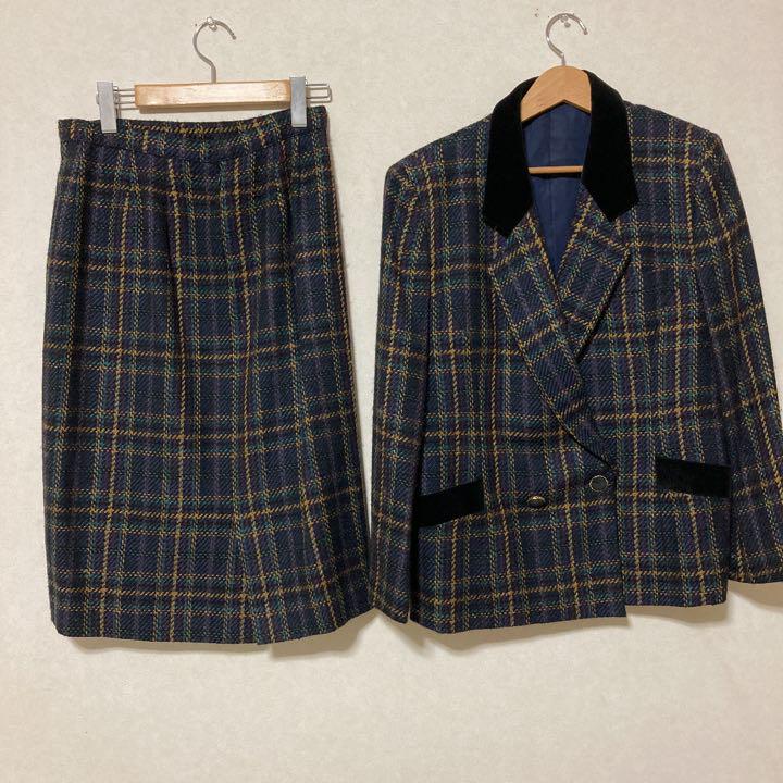 【希少】90s Burberrys ジャケット スカート セットアップ チェック 希少】90s Burberrys ジャケット スカート セットアップ チェック