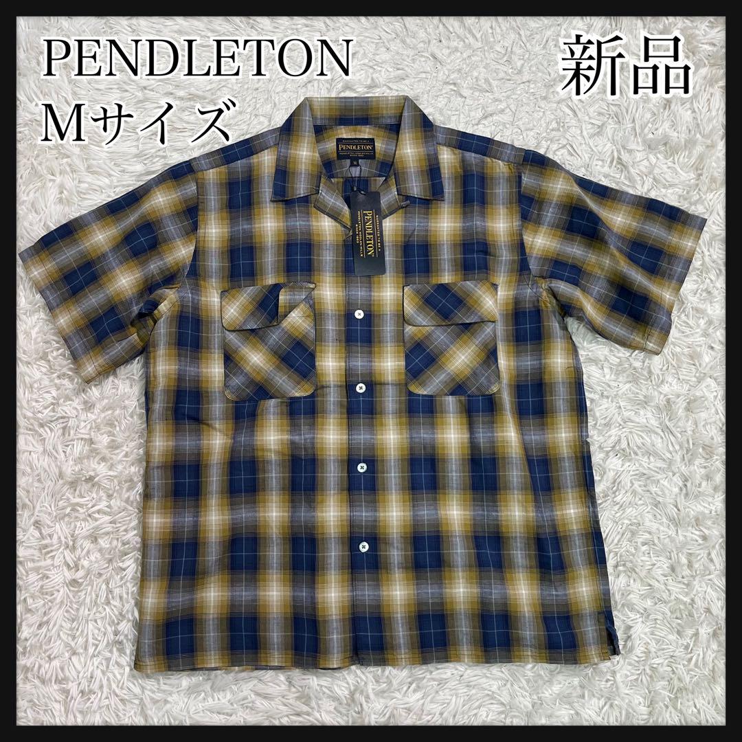 ［新品］PENDLETON 半袖オープンカラーシャツ M リネントップス