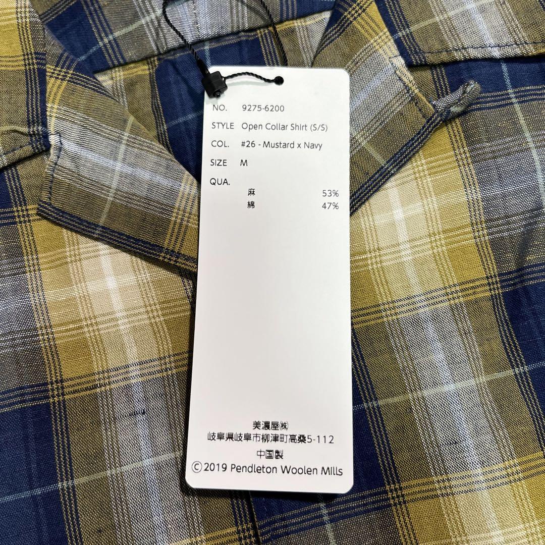 ［新品］PENDLETON 半袖オープンカラーシャツ M リネン