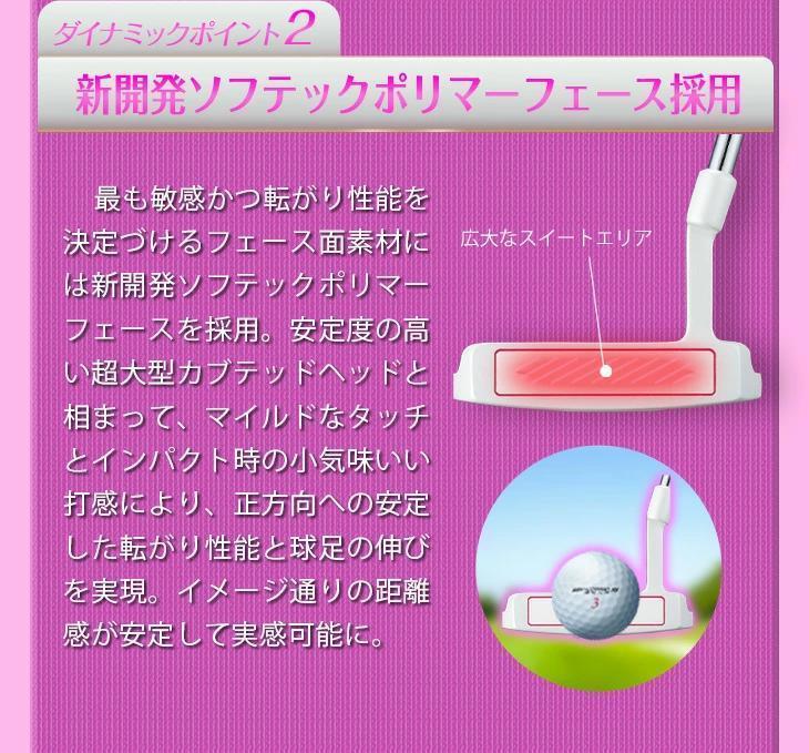 レデイース　極太グリップと大型ヘッドの安定感抜群のダイナミクスパター