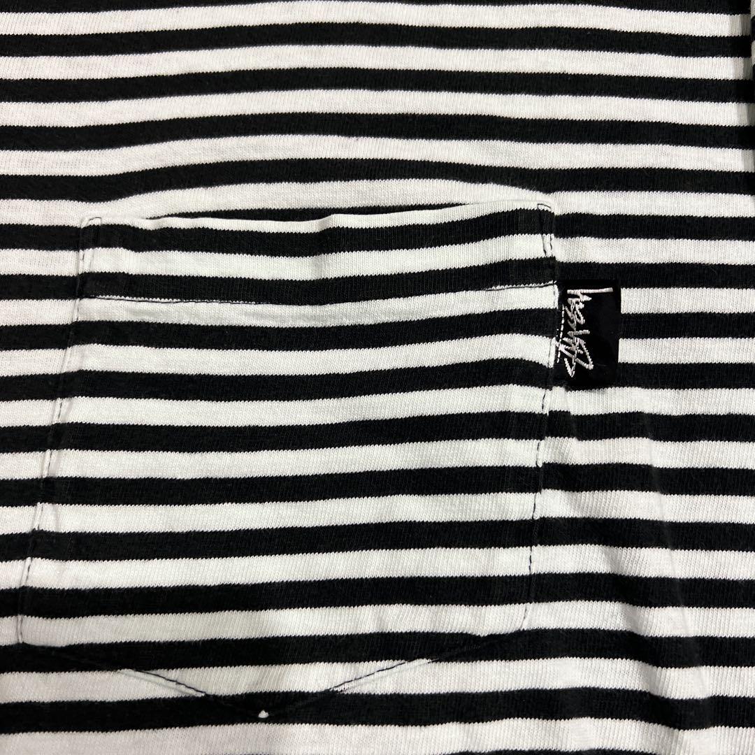 80s old stussy 初期タグ　モックネック ボーダー　カートコバーン