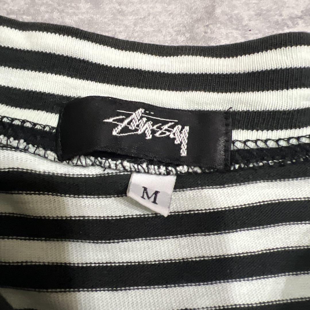 80s old stussy 初期タグ　モックネック ボーダー　カートコバーン