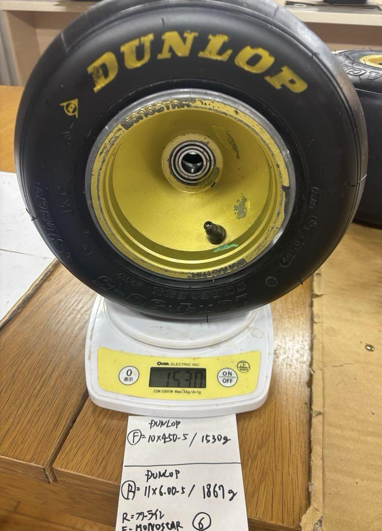 ⑥レーシングカート用タイヤホイールセットフリーライン、monostrnr送料込み