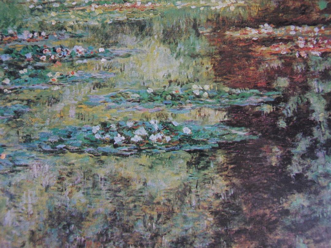 オスカル・クロード・モネ 、睡蓮、希少画集画、新品額装付 オスカル・クロード・モネ 、睡蓮、希少画集画、新品額装付