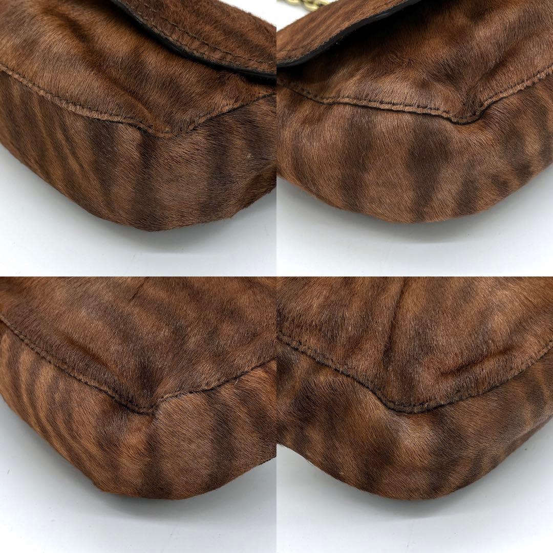 【Mulberry】ショルダーバッグ　チェーンバッグ　ベンガルタイガーヘアカーフ