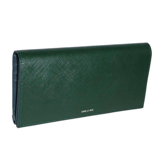COMME CA MEN コムサメン 長財布 6752 グリーン×ネイビー 11,550円