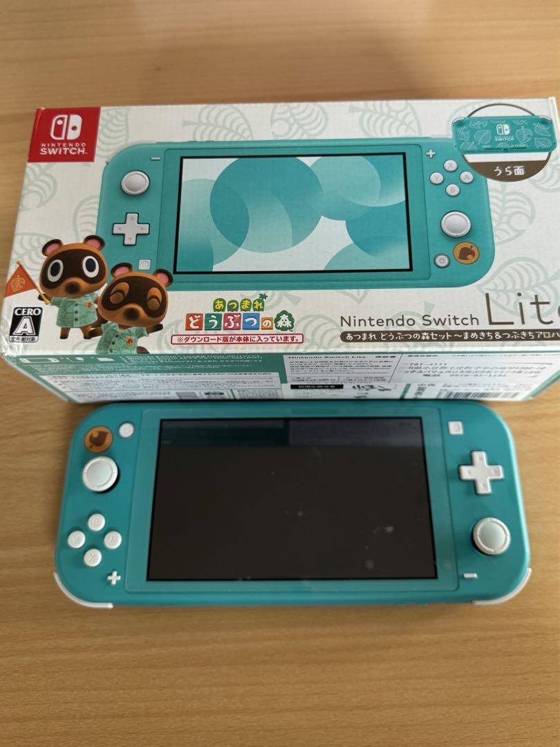 Nintendo Switch Lite ターコイズ 箱付き どうぶつの森 - メルカリ
