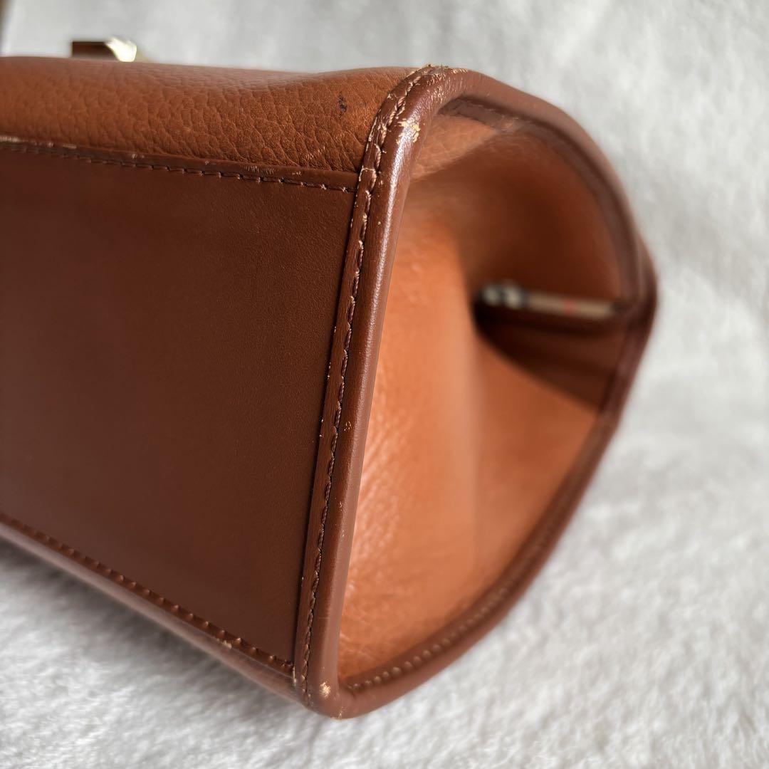 ✨美品✨ Burberrys バーバリーズ レザー ハンドバッグ ブラウン