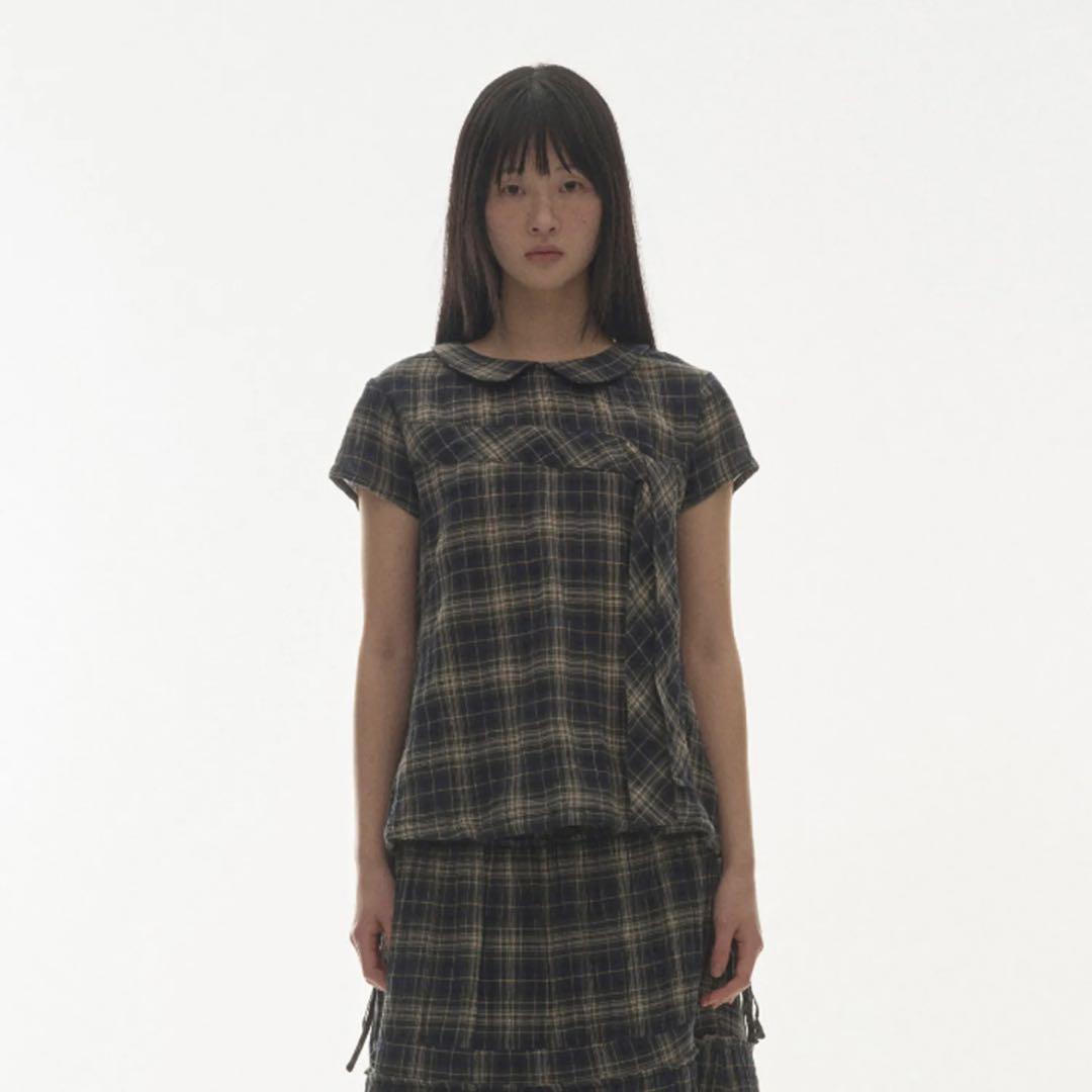 新品未使用】COYSEIO チェック柄シャツブラウス スカート