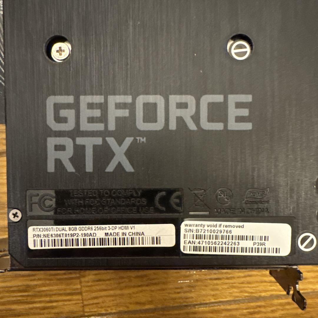 PALIT GEFORCE RTX 3060ti 8GBグラフィックボード