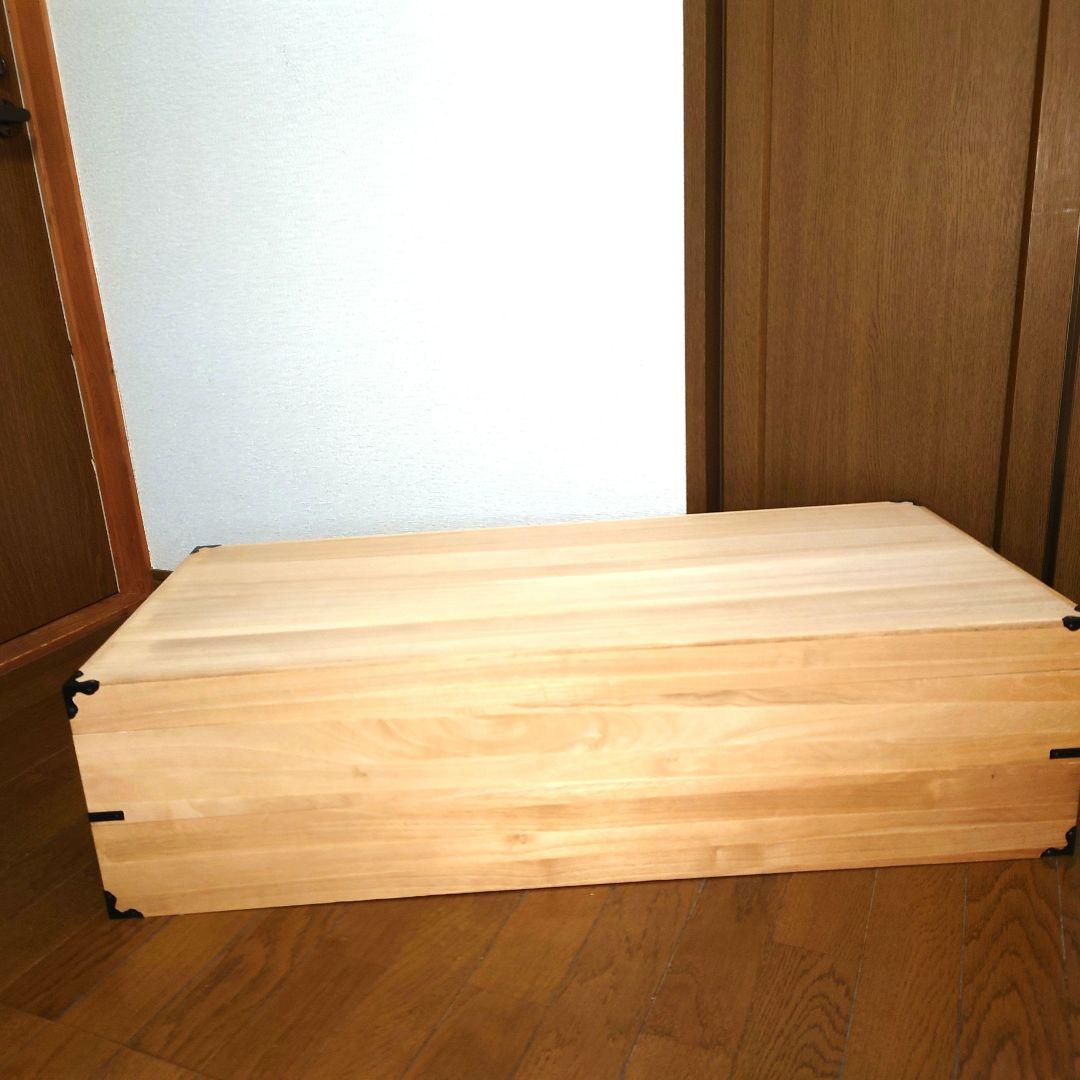 桐箱2段　蓋付き桐ケース　着物 衣装箱 収納ケース 和家具