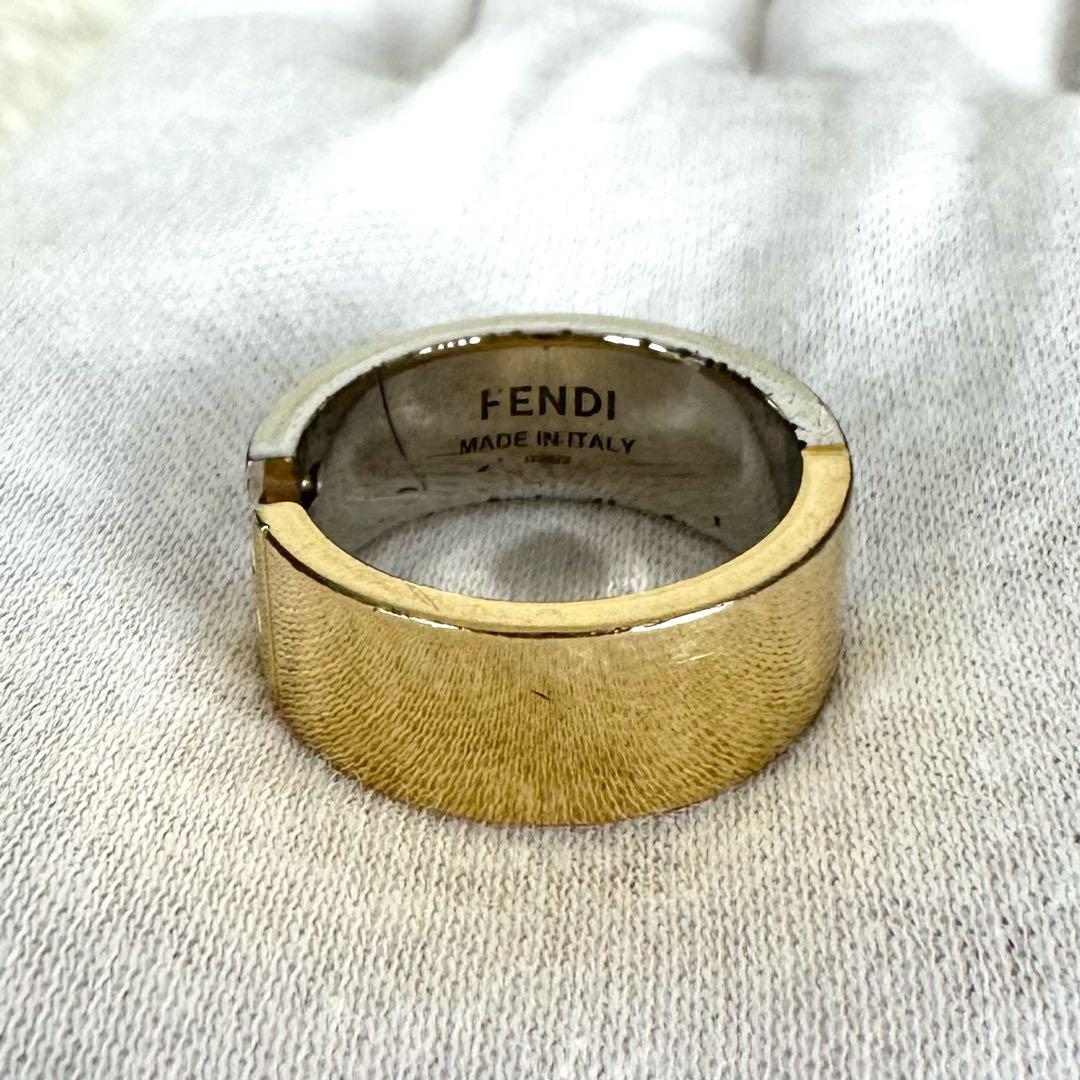 フェンディ FFロゴ リング ゴールド シルバー ズッカ M 21号 フェンディ FFロゴ リング ゴールド シルバー ズッカ M 21号