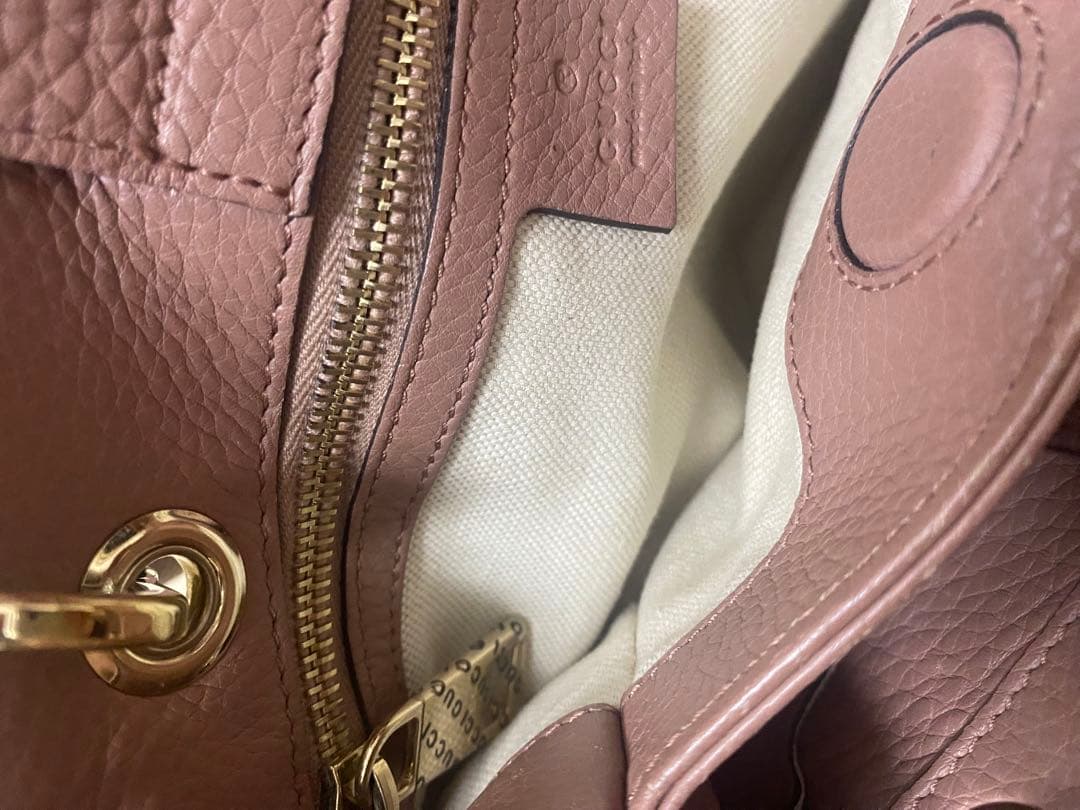 【お値下げ】グッチ☆バンブーショッパー☆くすみピンク色