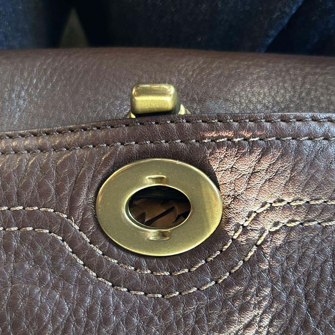 美品✨　コーチ　coach ショルダーバッグ　レザー　ターンロック　ブラウン　茶 COACH オールドコーチ ターンロック ショルダーバッグ USA製