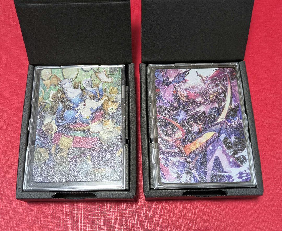 MTG ステンレスアートカード、血に飢えた征服者、倍増の季節各1枚ずつ MTG 倍増の季節 血に飢えた征服者 ステンレスアート マジック