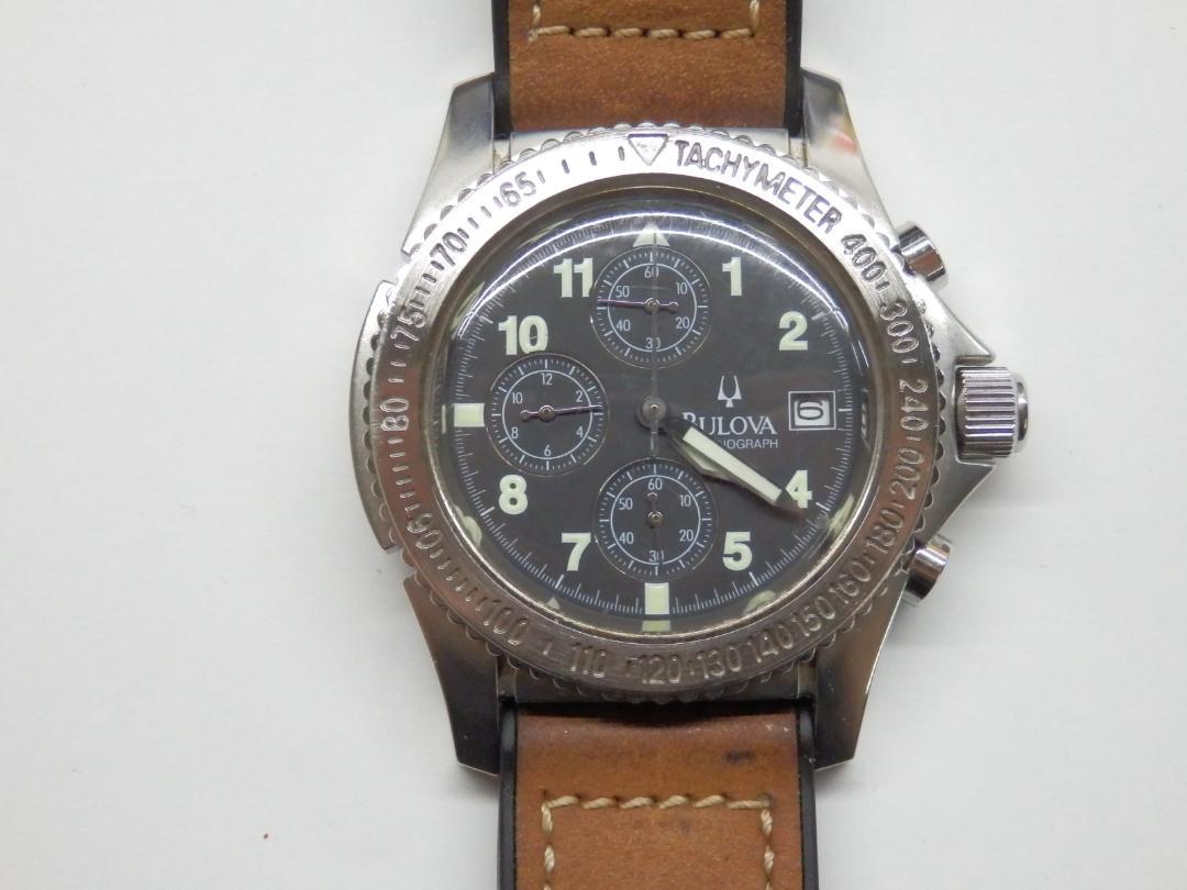 MH400 BULOVA ブローバ 46101 クォーツ クロノグラフ 腕時計