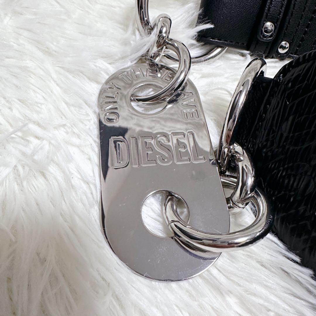 DIESEL ディーゼル MIXマテリアル モノグラム ポーチ ボディ