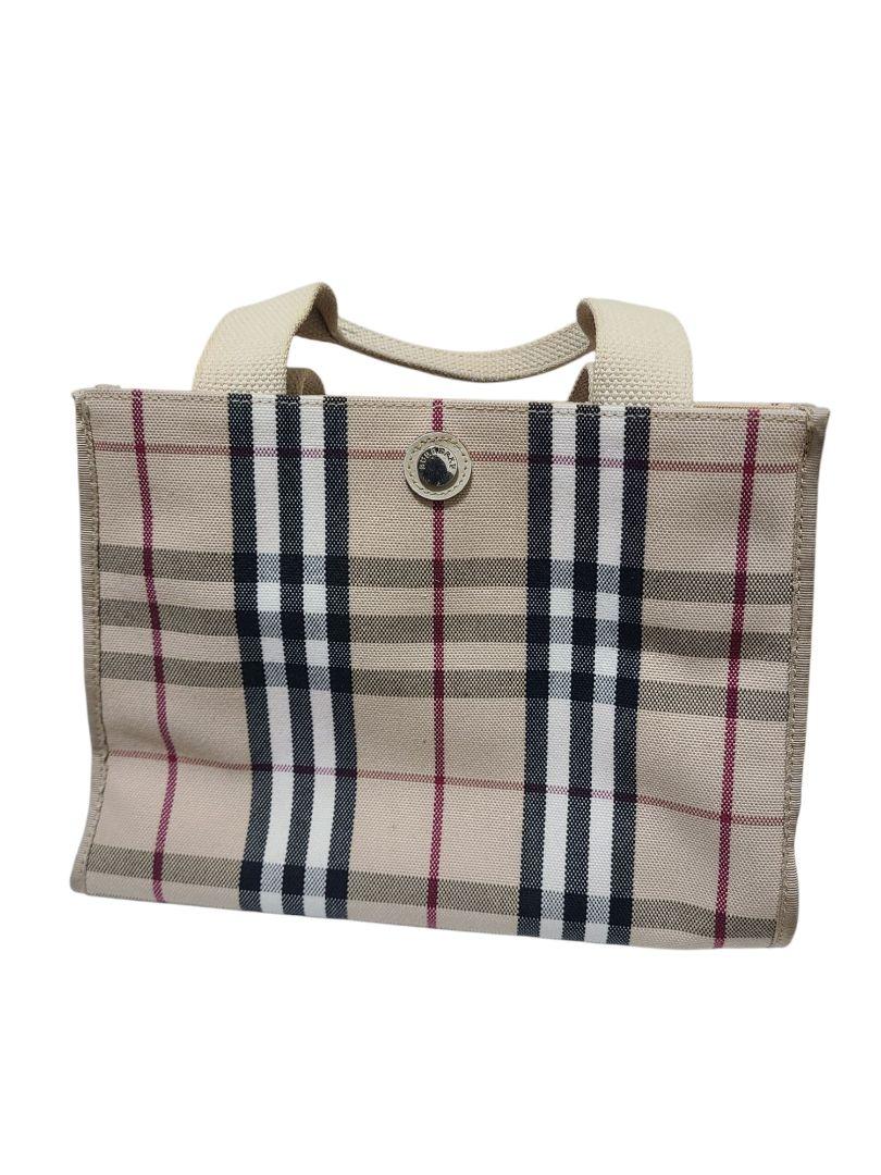 BURBERRY ハンドバッグ チェック キャンバス
