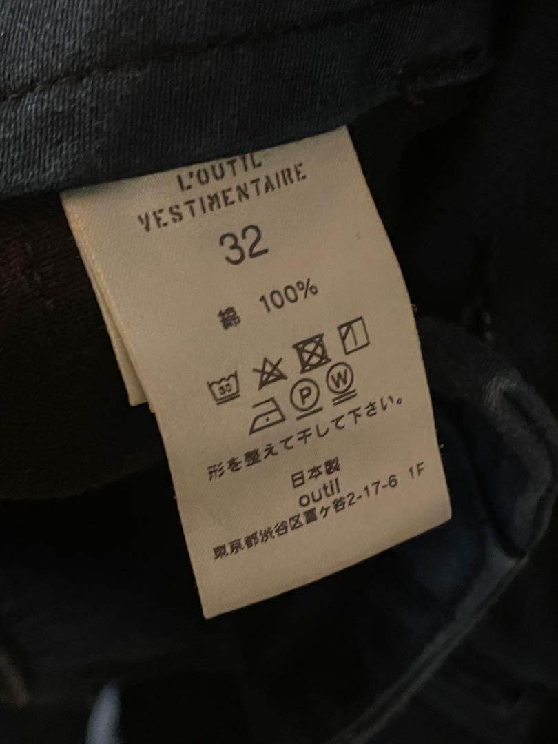 OUTILウティPANTALON ARLES BLACK INDIGO 32