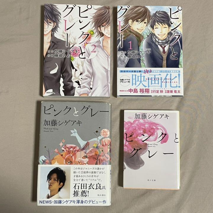 ピンクとグレー 小説 漫画 4冊 メルカリ