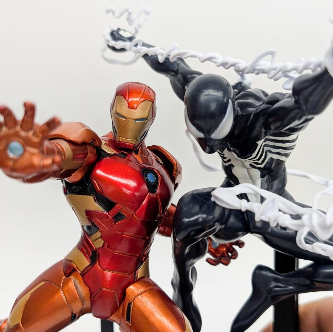 格安即決 MARVEL ブラックスパイダーマン アイアンマン フィギュア まとめ アメコミ
