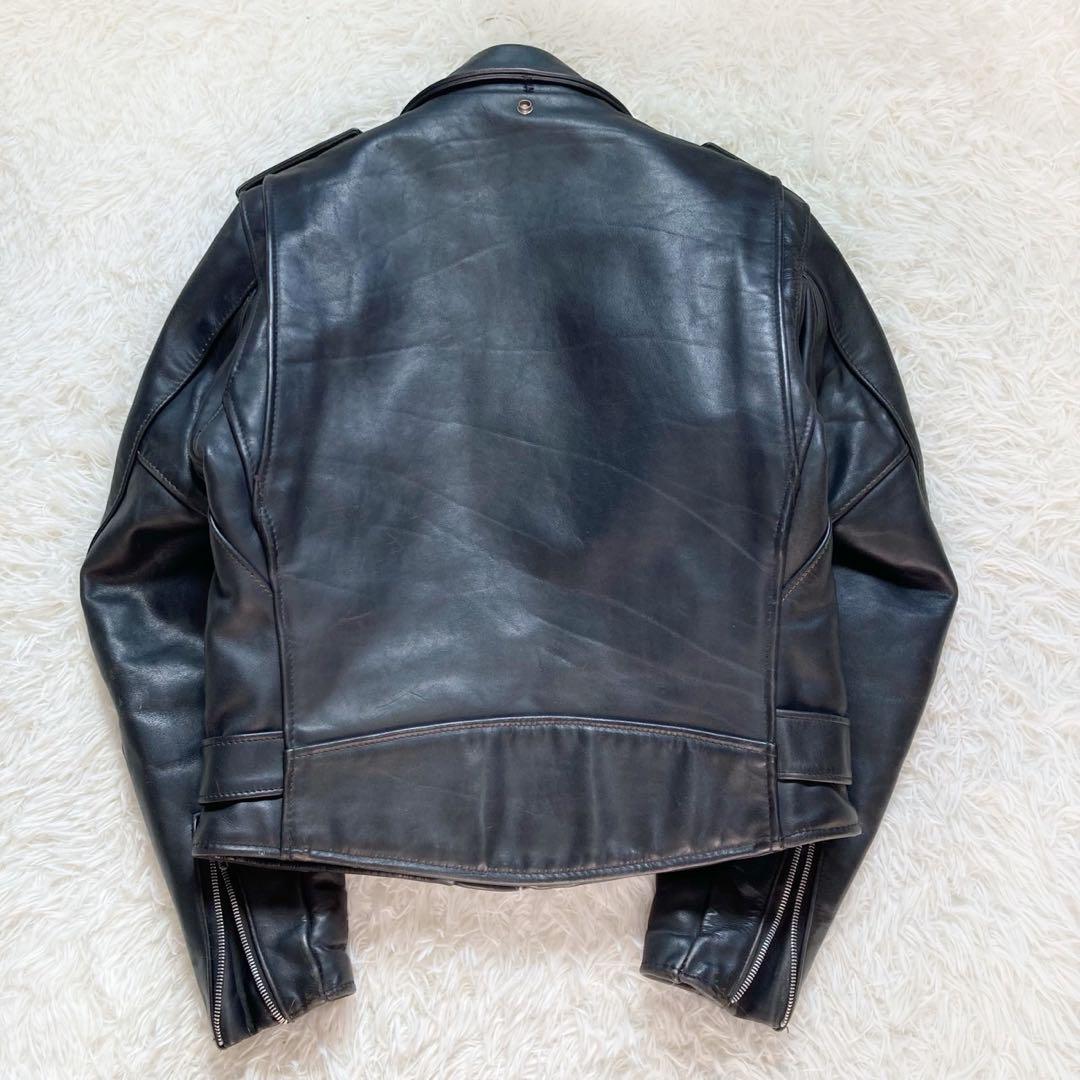 美品✨schott 618 レザージャケット　ダブルライダース　本革　38 黒