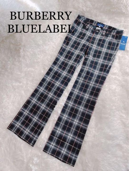 【新品】バーバリー　ブルーレーベル　ノバチェック　ストレートパンツ　38号