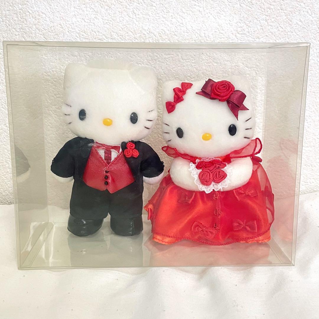 ハローキティ ドレス付きぬいぐるみ 2体セットレトロ ハローキティ ダニエル リボン ドレス ぬいぐるみ ペア 平成レトロ
