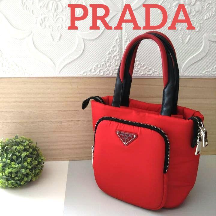 【美品】PRADA ナイロン カーゴ スモール トートバッグ