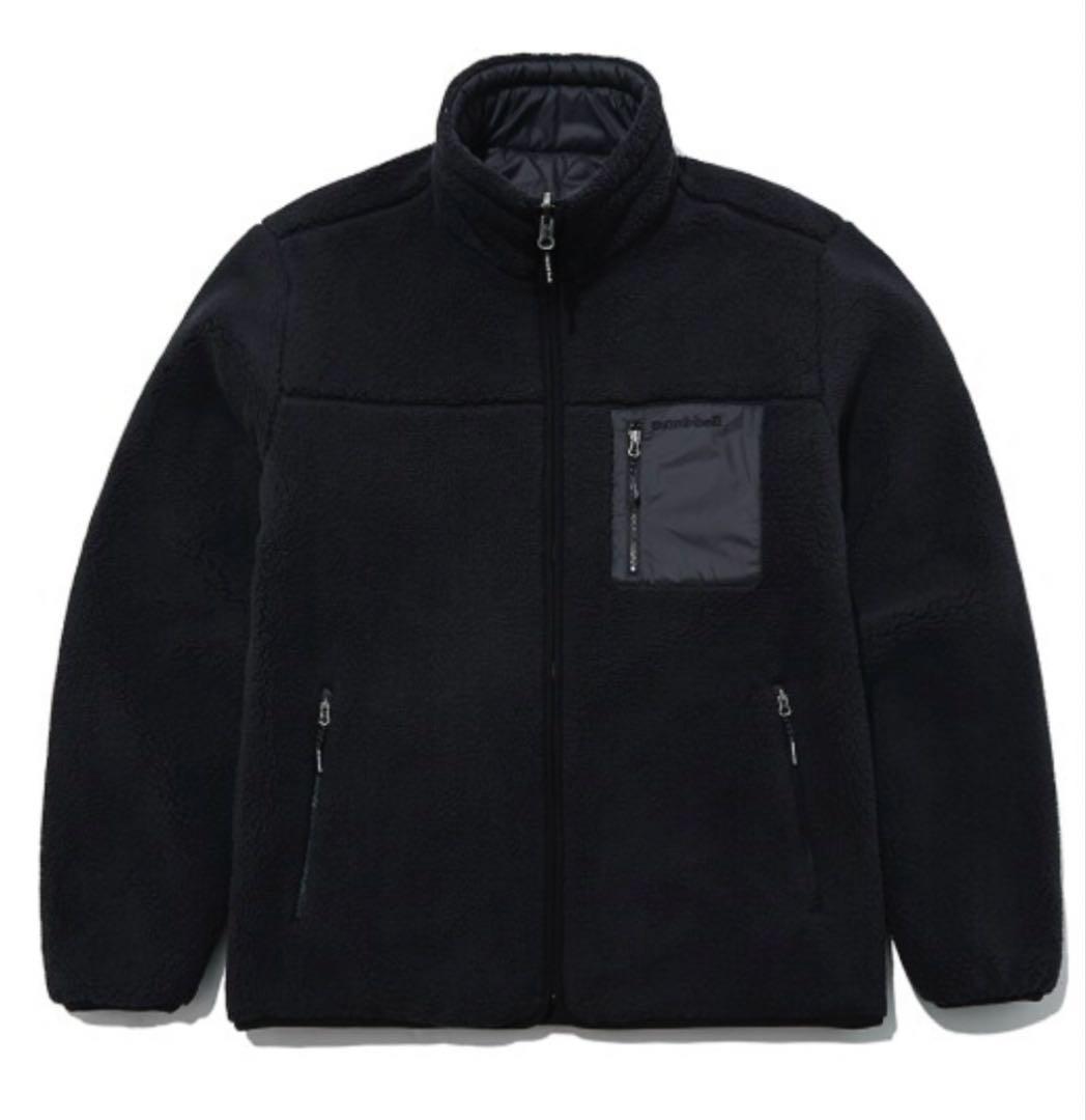 モンベルmont-bellリバーシブルフリースジャケットブラック105XL(LL)・montbell