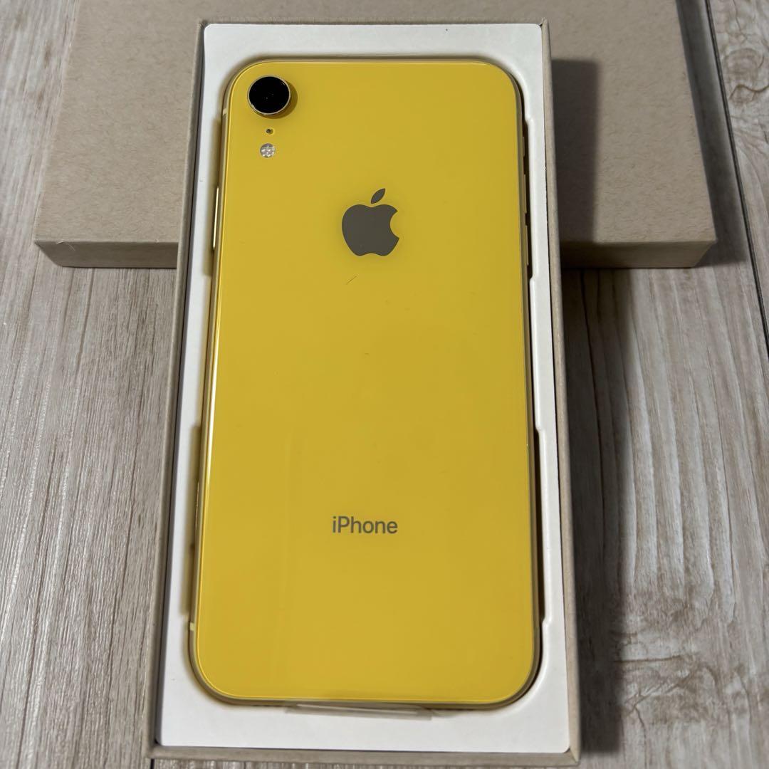 未使用品】iPhone XR 64G イエロー バッテリー100% 未使用品】iPhone XR 64G イエロー バッテリー100%