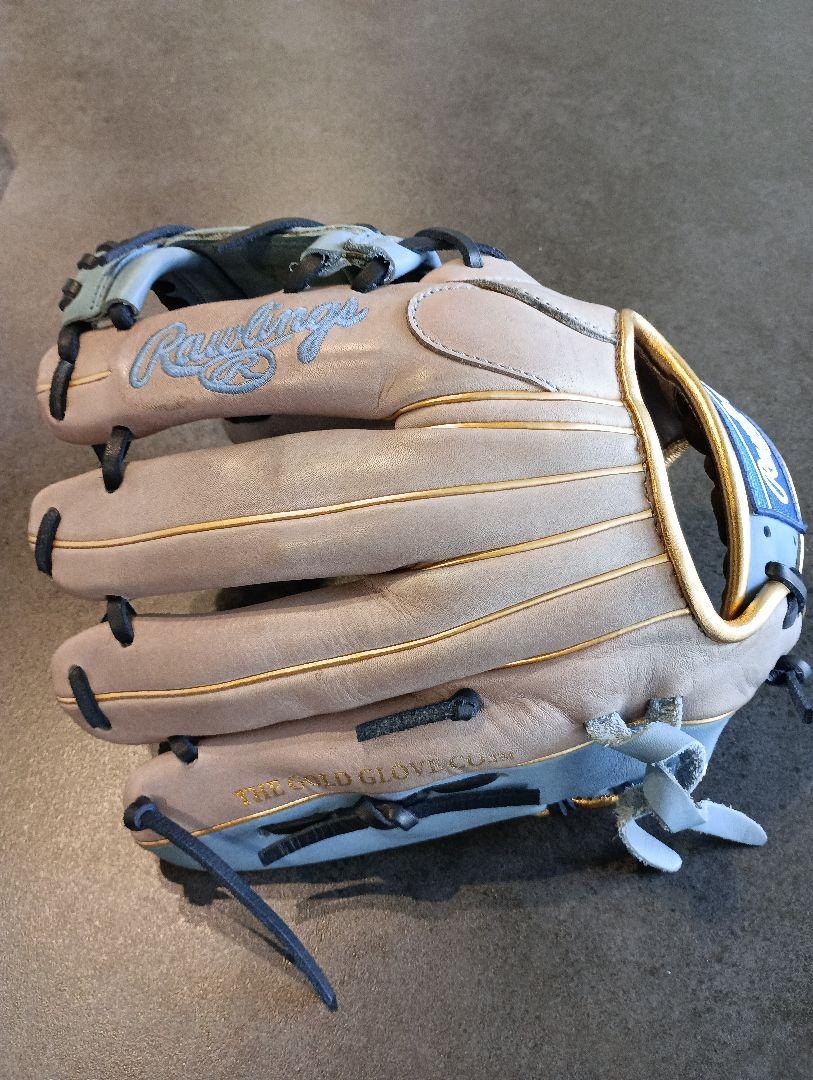 Rawlings　ロ－リングス 軟式グローブ ベージュ/青