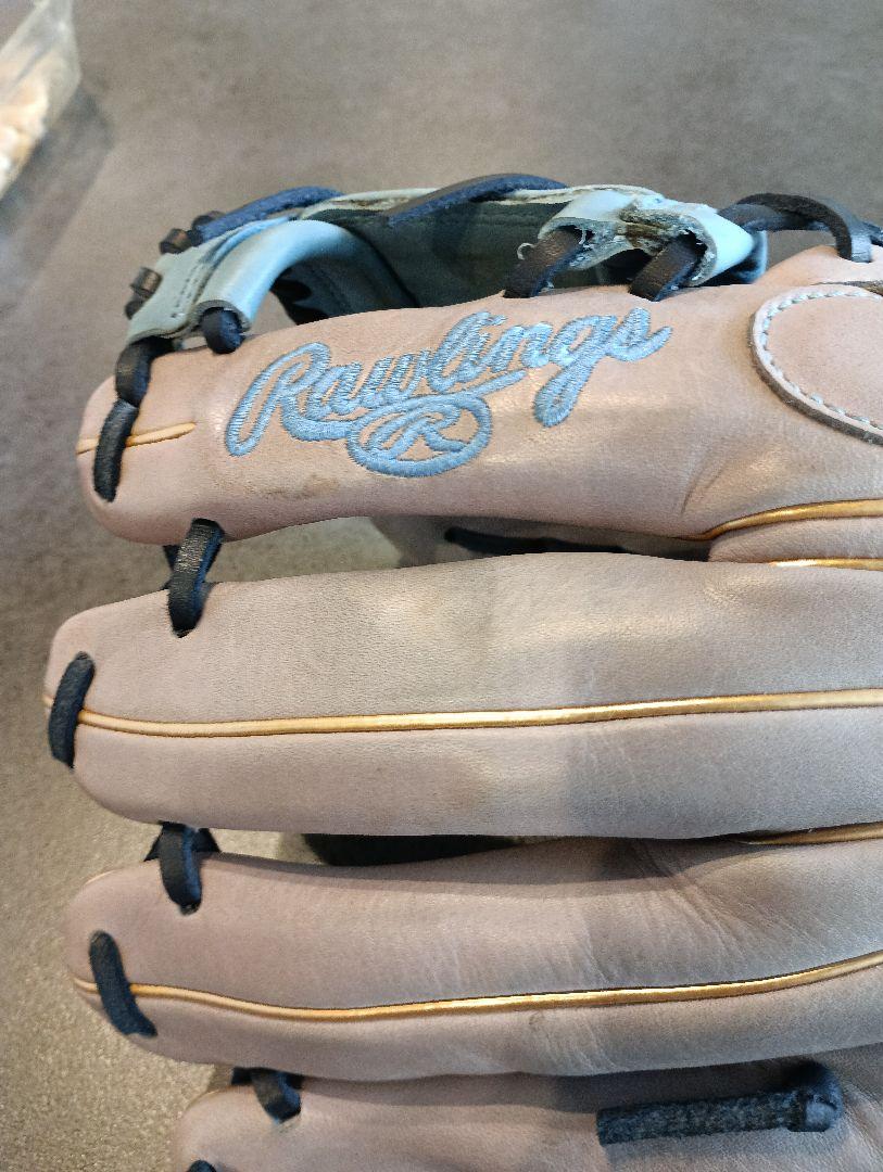 Rawlings　ロ－リングス 軟式グローブ ベージュ/青