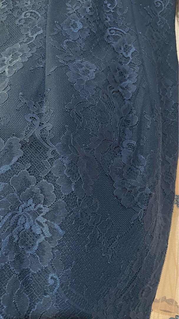 Robe de Fleurs Glossy ティールブルー ドレス