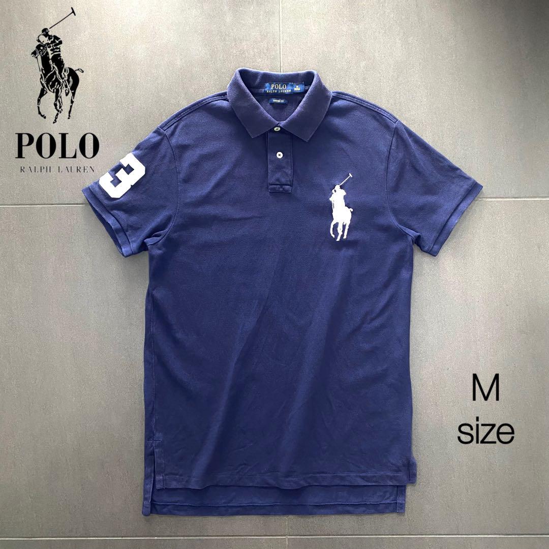 POLO ポロラルフローレン　ビッグポニー刺繍　ネイビーポロシャツ　Mサイズ