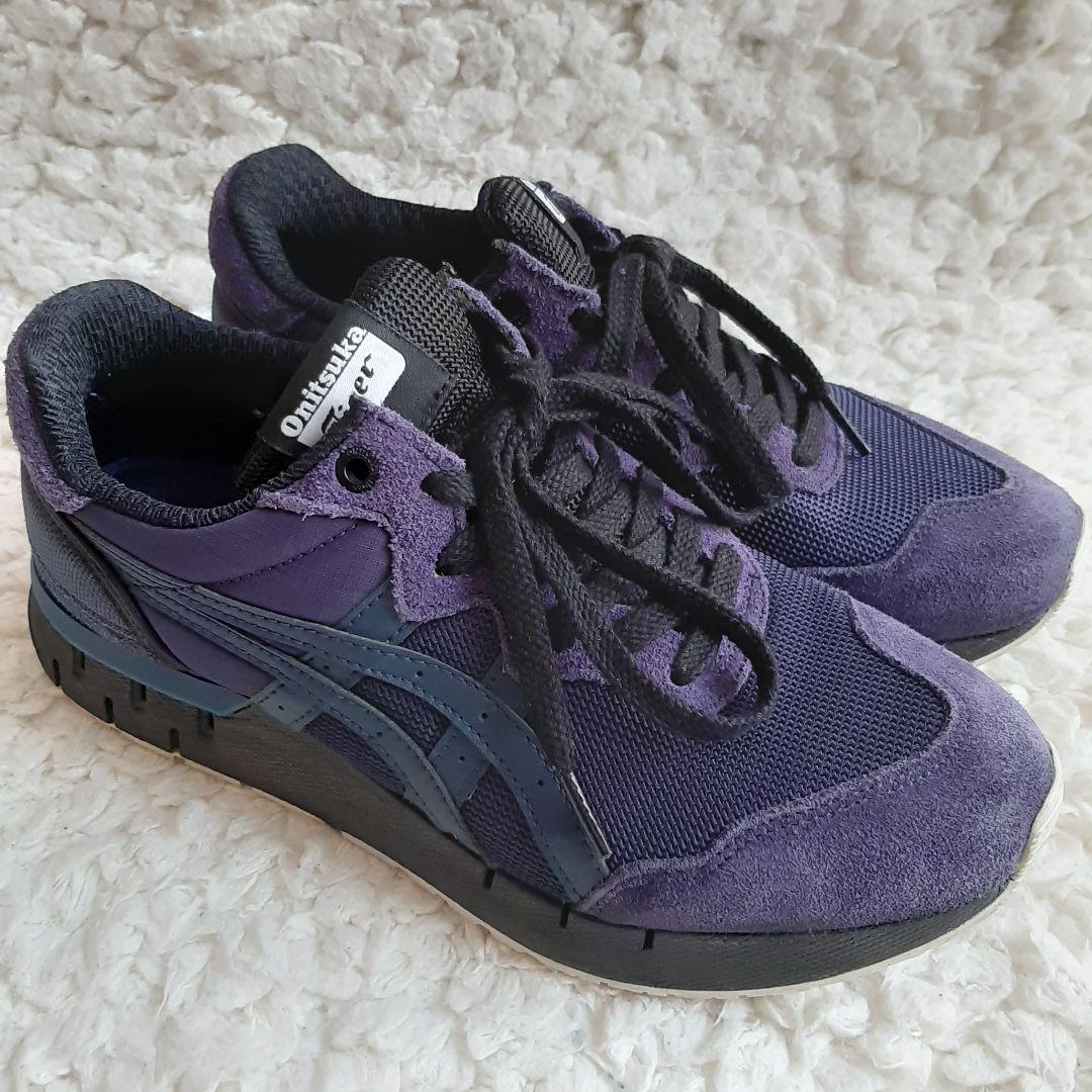 オニツカタイガー スニーカー　スエード　パープル　24.5