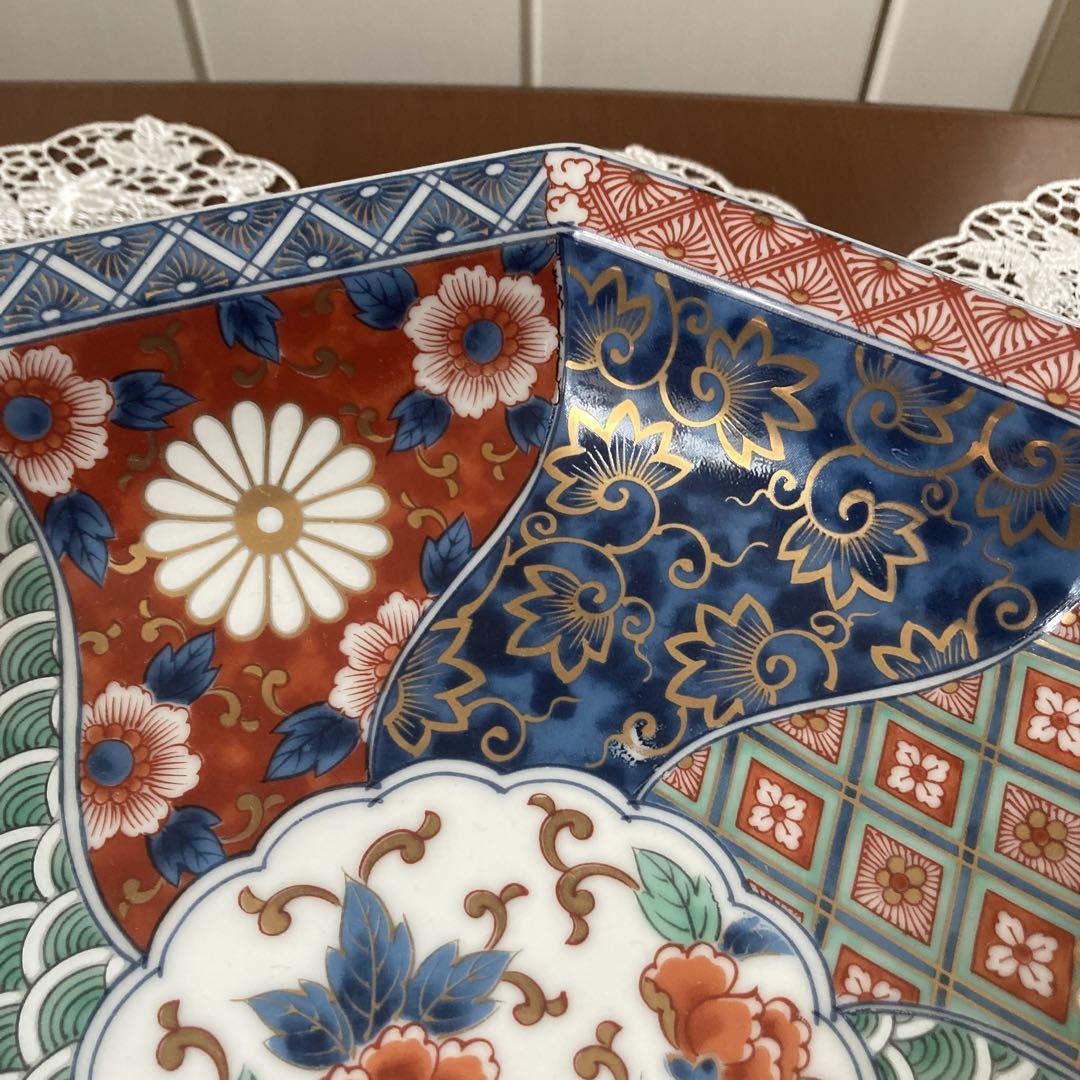 [金彩] 陶器　持ち手 深皿 大鉢 唐津焼] 金彩 持ち手 深皿 大鉢