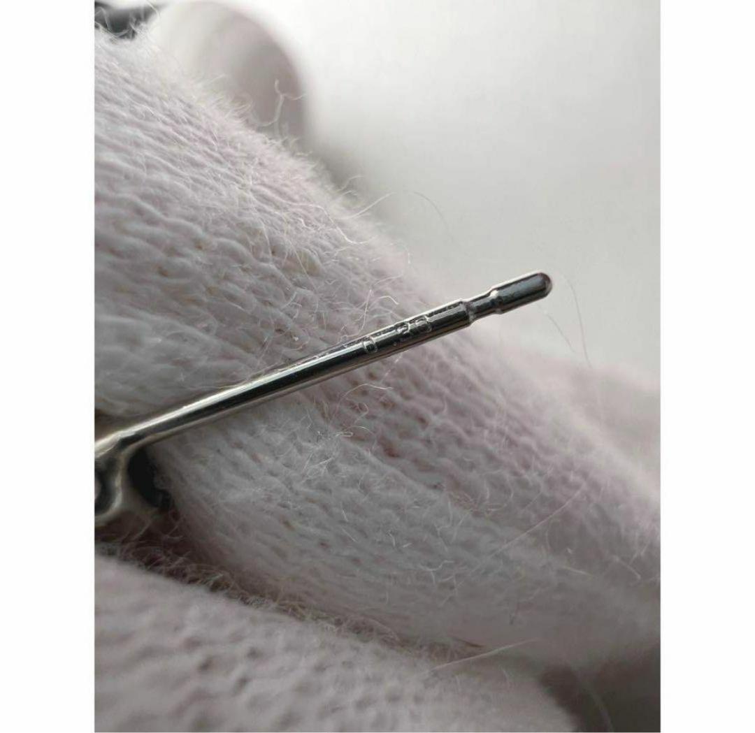 新品！PT サファイヤピアス計0.6ct（0.3×2）